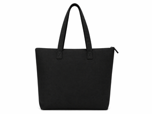 AMANI 300gsm Black <b>Canvas</b> <b>Tote</b> Bag Leaf Graphic 20x18 Inches Large Capacity Zipper Reusable Shopping Bag Heavy Duty Custom logo - Product Image 3