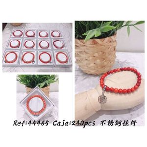 G22XIAP6-3240-PULSERA Bracelet de mode en acier inoxydable perlé 8MM18.5CM - Product Image 1