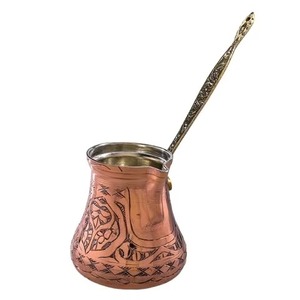 Most Demanded <b>Copper</b> Turkish Coffee Pot Round Percolator With Wooden Handle Traditional Coffee & Tea Tool - Product Image 3