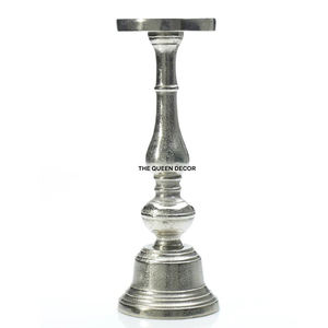 Portavelas de hormigón único, lo último en decoración del hogar, portavelas de metal de aluminio niquelado, excelente. - Product Image 1