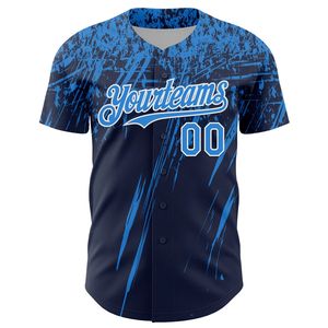 Maillot de baseball 100 % coton biologique à boutons, impression par sublimation personnalisée, antibactérien, col en V, sangle en T sur le devant, nom d'équipe personnalisé - Product Image 2