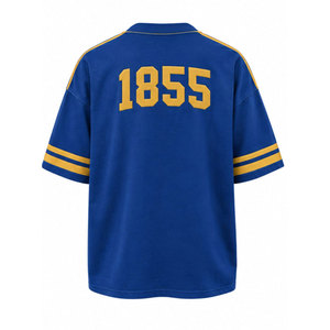 ซิกมา ชิ 1855 เสื้อยืดแขนสั้นขนาดใหญ่พิเศษสีฟ้าทองคอนทราสต์ทริมเสื้อผ้าลำลองสำหรับบุรุษกรีกเสื้อยืดคอกลม - Product Image 3