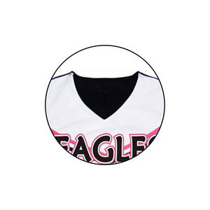 Tenues de cheerleading personnalisées de haute qualité, fournies par l'usine, imprimées par sublimation, avec strass, confortables pour les équipes sportives féminines - Product Image 3