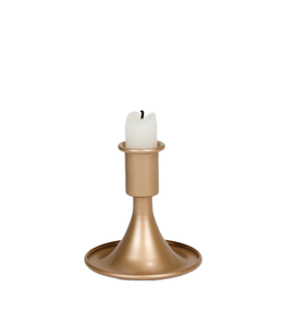 Porte-bougie conique doré en fer, bougeoirs vintage petits et bas en fer pour bougies de 0,8'' (2 cm) – Noël - Product Image 3