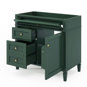 Mobile Bagno Moderno da 36 Pollici Senza Piano, Struttura in Legno Massello con 2 Cassetti a Ribalta e 2 Cassetti Standard - Product Image 3