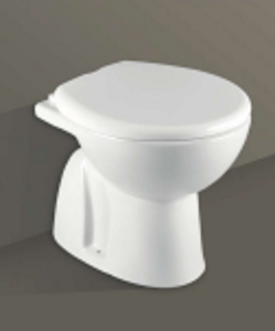 Inodoro suspendido de cerámica CONSILED-'S' con descarga dual y sistema Tornado para villas, baños de hoteles y aseos escolares - Product Image 1