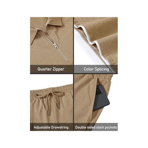 Conjunto de Camiseta Polo Casual de Verano para Hombre, Color Sólido, Tejido de Poliéster Transpirable, Conjunto de Camiseta y Pantalones Cortos - Product Image 5