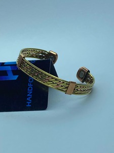 Handforge Global Impex HGI-098765 Women's Men's <b>Copper</b> Brass Gold Plated Vintage Cuff <b>Bracelet</b> Bulk High Quality Wedding Jewelry - Product Image 2