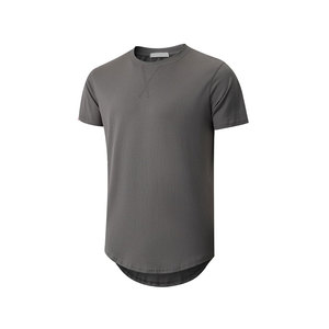 T-shirt à manches courtes pour homme, imprimé numérique abstrait, col rond, coupe ample, longueur normale, décontracté, tricoté, respirant, 300g coton/bambou - Product Image 1