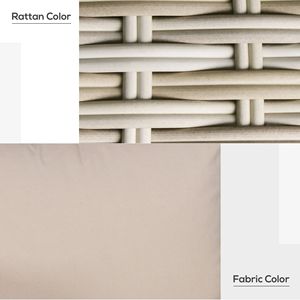 Set da 3 Pezzi in Rattan Sintetico PE: Tavolo e Sedie Piccole in Vimini per Balcone e Patio con Cuscini per Conversazione - Product Image 4