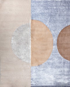Tapis persan sur mesure, fait main, en laine et soie, lavable, antidérapant, pour intérieurs modernes - Product Image 1