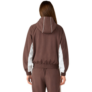 Women Hooded Full <b>Zip</b> Tracksuit With <b>Trousers</b> Contrast Sleeve Panel Casual Lounge Outfit Wholesale Custom Two Piece Clothing Set - Product Image 5