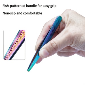 Pinzas de Cejas de Acero Inoxidable de Alta Precisión, Punta Puntiaguda Inclinada de 9.7cm, Estilo Moderno y Duradero para el Vello Facial - Product Image 5