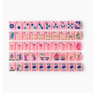Tuiles de Mahjong américaines en acrylique violet personnalisables, 160 pièces, ensemble de luxe en vrac avec gravure monocouche, Oh My Mahjong - Product Image 1
