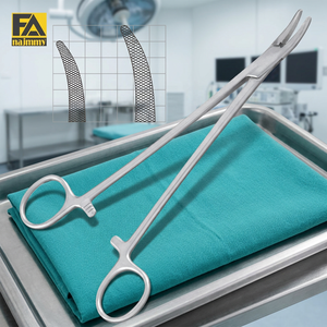 Portaagujas Quirúrgico Curvo de Acero Inoxidable, Instrumento Manual de Hemostasia, Certificado CE ISO13485 Clase I - Product Image 2