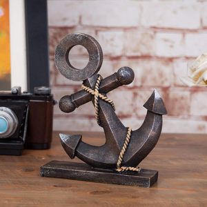 Statue Modèle Ancre de Bateau Décorative, Art Nautique pour Bureau, Salon, Étagère, Table, Décoration Maison de Plage - Product Image 5