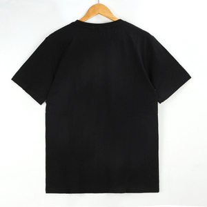 T-shirt en jersey de coton uni à col rond et manches courtes pour homme, coupe classique, style décontracté, ensemble noir et crème - Product Image 3