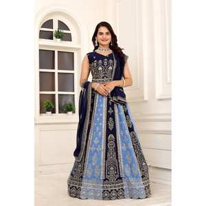 Lehenga Choli de Diseñador para Bodas con Bordado para Fiestas - Product Image 3