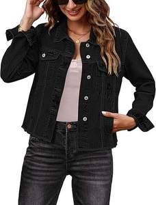 Chaqueta Vaquera Nueva en Oferta, Ropa de Invierno Moderna para Mujer, Chaquetas Vaqueras para Mujer Talla Grande, Venta al por Mayor OEM - Product Image 4