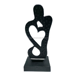 Sculpture décorative en aluminium avec finition noire pour la décoration de la maison Sculpture en métal Diwali Articles cadeaux - Product Image 1