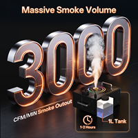 Machine à fumée U`King 1200w avec effets LED RGB, télécommande et contrôle DMX, bandes lumineuses colorées, machine à fumée pour DJ, discothèque, fête, Noël