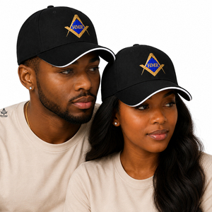 Heritage Masonic Regalia Greek Apparel Brotherhood Sisterhood Masonic Wear Fraternity & Sorority Custom Logo <b>Black</b> <b>Baseball</b> <b>Cap</b> - Product Image 5