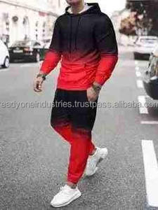 Trajes de chándal personalizados de algodón 100% de Pakistán Patrón sólido impreso con capucha de buena calidad de Pakistán - Product Image 3