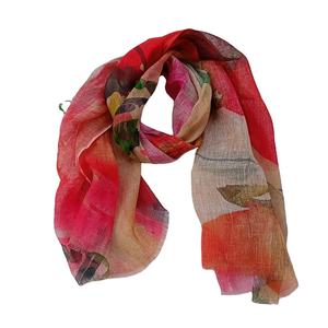 Mantón de lino modal 100% para mujer más vendido, diseño de bufanda moderno con estampado Digital innovador de textura suave de Argyle Floral botánico - Product Image 3