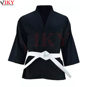 Uniforme de Taekwondo Cómodo y Transpirable, Estilo Nuevo, Color Negro Sólido, Resistente, para Artes Marciales y Combate - Product Image 5