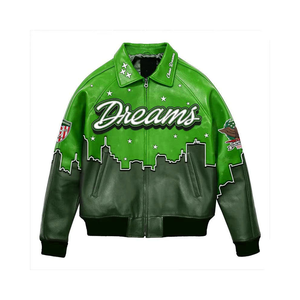Chaqueta de Motociclista de Cuero Personalizada de Alta Calidad, Chaqueta Bomber de Lona para Invierno, Venta al Por Mayor OEM - Product Image 3