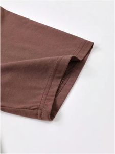 T-shirt court et ample pour homme, personnalisé, en polyester/coton, respirant, séchage rapide, tissu toile, coupe classique, col rond, hauts décontractés et sportifs - Product Image 4