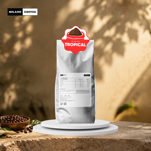 Café de Leche Tropical Milano Vietnam al por Mayor, Excelsa Tostado Intenso, Paquete de 1kg, Nota Amarga, Dulce, Dak Lak - Product Image 4