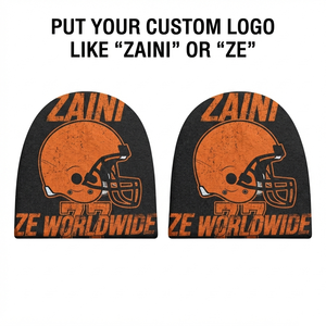 <b>Mens</b> Premium 220 GSM Polyester Spandex Beanie <b>Cap</b> Black Orange Sublimation Print Custom Logo Custom Design <b>Winter</b> Hat - Product Image 1