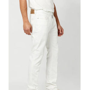 <b>Men's</b> High Waist Straight Cut Blue Denim Jeans Plus Size Cotton Pants Washed Technics Decorative Pockets Solid Color Collections - Product Image 6