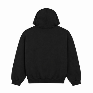 Sweat-shirt à capuche noir pour homme OEM ODM avec imprimé effet fissures de lave sur le devant, streetwear d'automne, fabrication sur mesure avec logo personnalisé - Product Image 5
