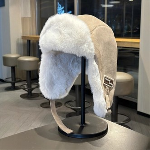 Autumn and <b>Winter</b> Plush Lei Feng <b>Hat</b> with Earflap <b>Men</b> and Women's Thick Warm All-Match Outdoor Jacket - Product Image 1