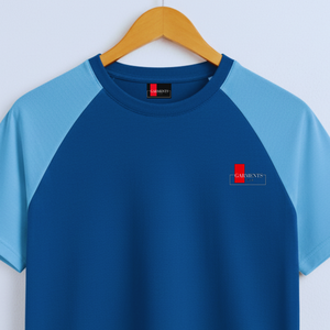 T-shirt Raglan Homme 100% Coton 180 GSM Logo Personnalisé Bicolore Sport Décontracté - Product Image 5