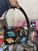 Tas Selempang Bordir Bohemian Modern India Buatan Tangan dengan Manik-Manik, Ringan, Kapasitas Besar, Tas Wanita untuk Acara Malam