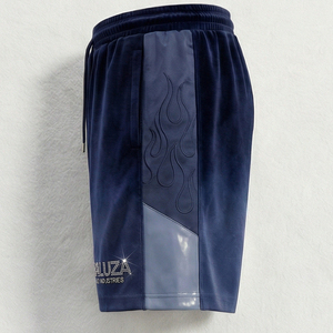 กางเกงขาสั้นลำลองแบบยูนิเซ็กซ์ ผ้ากำมะหยี่ สไตล์คนเมือง เอวยางยืด เป็นมิตรกับสิ่งแวดล้อม แห้งเร็ว ระบายอากาศได้ดี ผลิตจากโพลีเอสเตอร์/คอตตอน แฟชั่นฤดูร้อน กางเกงขาสั้น Maluza - Product Image 4