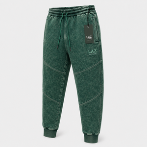 Pantalon de survêtement 100 % coton respirant à séchage rapide, nouvelle mode, qualité supérieure, pour homme, délavé à l'acide, décontracté, taille haute, couleur unie - Product Image 5