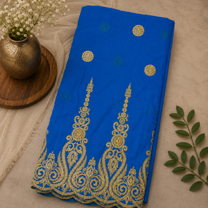 Toub soudanais 100% coton voile, tissu à broderie fine |   Tissu traditionnel Toub pour femmes, pour les événements festifs et les occasions spéciales - Product Image 1