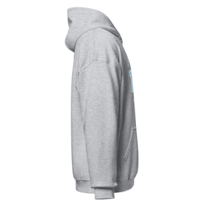 Sweat-shirt à capuche unisexe gris chiné avec motif brodé circulaire, en molleton, à manches longues, décontracté, pour l'hiver - Product Image 5
