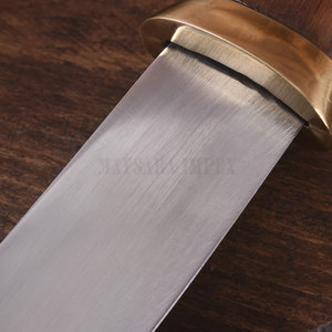 Cuchillo Seax Hecho a Mano de Acero al Carbono con Funda de Cuero Marrón de Alta Calidad, Cuchillos Vikingos para Bushcraft y Caza - Product Image 2