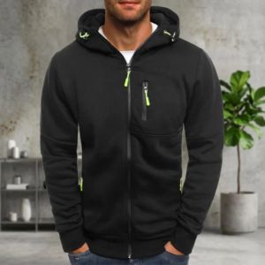 Custom <b>Men</b> Full Zip Hoodie Fleece <b>Jacket</b> with Hood Casual Outdoor Sweatshirt - Product Image 3
