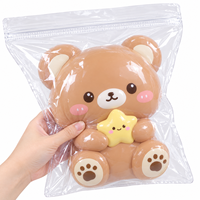 Sac d'emballage auto-scellant en PVC personnalisé pour jouets sensoriels anti-stress pour animaux, pochette de rangement transparente réutilisable, vente en gros