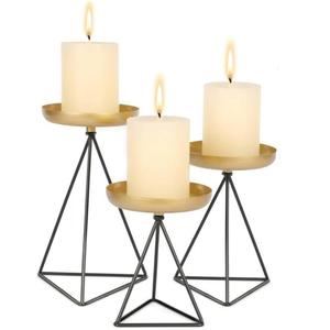 Porte-bougie pour Noël et mariages, design unique, finition cuivre, aspect royal, support de bougie élégant - Product Image 3