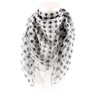 Bufanda elegante de algodón con estampado de corazones Último diseño muy popular en mujeres - Product Image 6