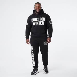 Ensemble de survêtement imprimé effet gonflé tendance, streetwear premium, sweat à capuche imprimé effet gonflé, 100% coton molletonné - Product Image 1