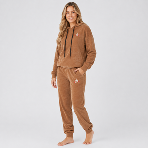 Ensemble de survêtement délavé à l'acide pour femme, sweat à capuche oversize et pantalon de jogging, style streetwear, fabricant OEM sous marque privée à prix compétitif - Product Image 5