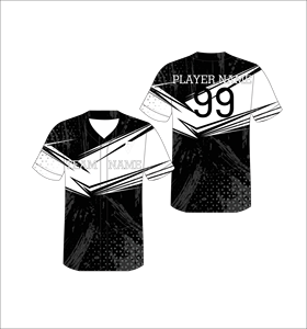 Camiseta de Béisbol Personalizada con Cuello en V, Manga Corta, Sublimada, de Poliéster, con Impresión del Nombre del Equipo, Transpirable, para Todas las Temporadas - Product Image 1
